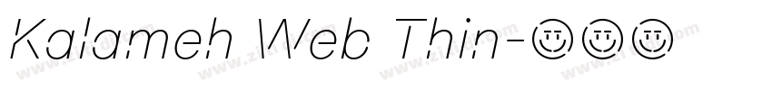 Kalameh Web Thin字体转换